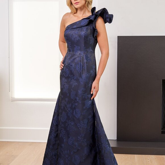 JADE COUTURE BY JASMINE Women's Cobalt Blue Gown - Picture 5 of 5